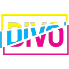 Divo Knives logo featuring blue DIVO text on a pink and yellow framed design.