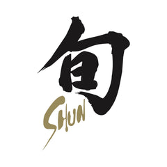 Shun logo featuring bold black kanji brush stroke with gold Shun text on white background.