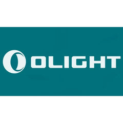 White OLIGHT wordmark with circular emblem on teal background.