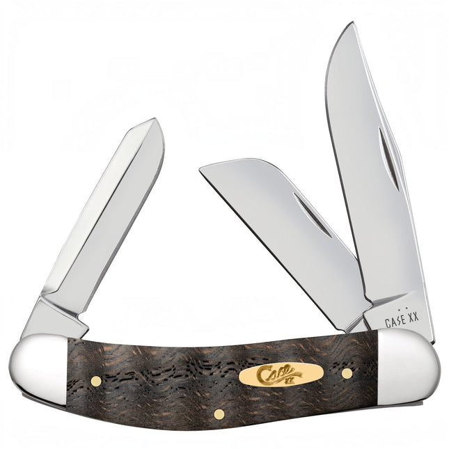 Case® Smooth Black Curly Oak Wood Sowbelly Pocket Knife