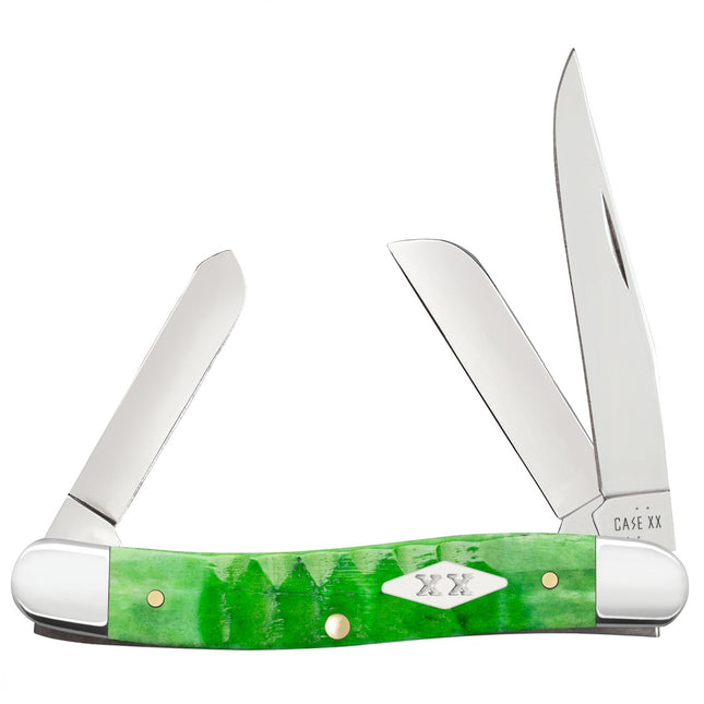 Case® | Gator Jigged Bright Green Bone Medium Stockman by Case®