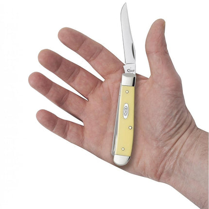 Case® | Yellow Synthetic Carbon Steel Mini Trapper Knife by caseknives
