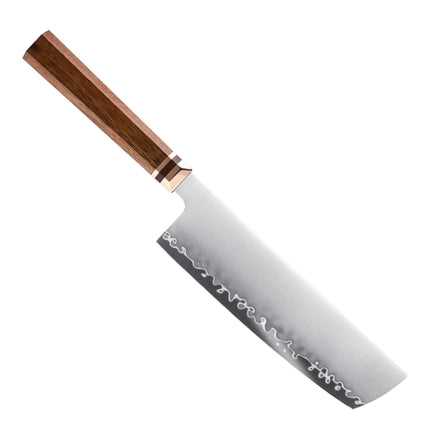 ZDP-189 Nakiri Kitchen Knife — 3-Layer Japanese Steel, Wood & Brass Handle