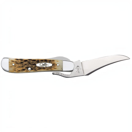 Case® | Peach Seed Jig Amber Bone RussLock® Knife by caseknives