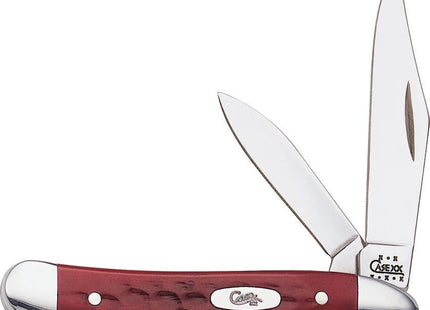 Case 781 Peanut Folding Pocket Knife with Red Pocket Worn Handles "Old Red"