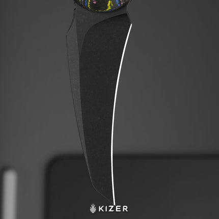 Feist 3 | CPM S90V + Matte DLC Ultra | Hawkbill | Titanium (Matte DLC Ultra) & CamoCarbon Ultimate Warrior | KizerX™ 3499.3A3 by Kizer