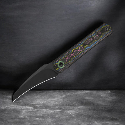 Kizer Feist 3 | CPM S90V Hawkbill | Matte DLC Ultra | Titanium & CamoCarbon by Kizer