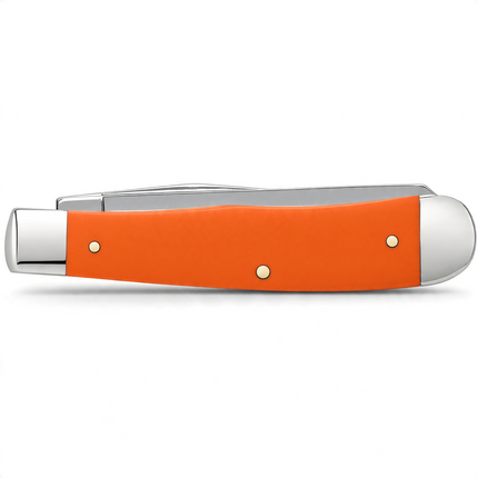 Case® Orange Synthetic Trapper Pocket Knife – Tru-Sharp Steel, Clip & Spey Blades – CA80500