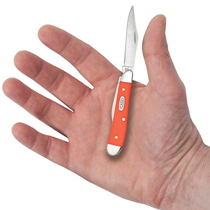Case® Smooth Orange Synthetic Peanut Pocket Knife