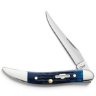 Razor Sharp AZ Case Small Texas Toothpick knife with a blue bone handle and a mirror-polished stainless steel blade.