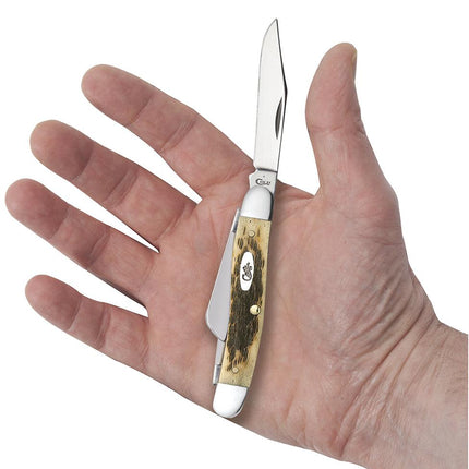 Case® | Peach Seed Jig Amber Bone CS Medium Stockman Pocket Knife