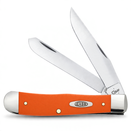 Case® Orange Synthetic Trapper Pocket Knife – Tru-Sharp Steel, Clip & Spey Blades – CA80500