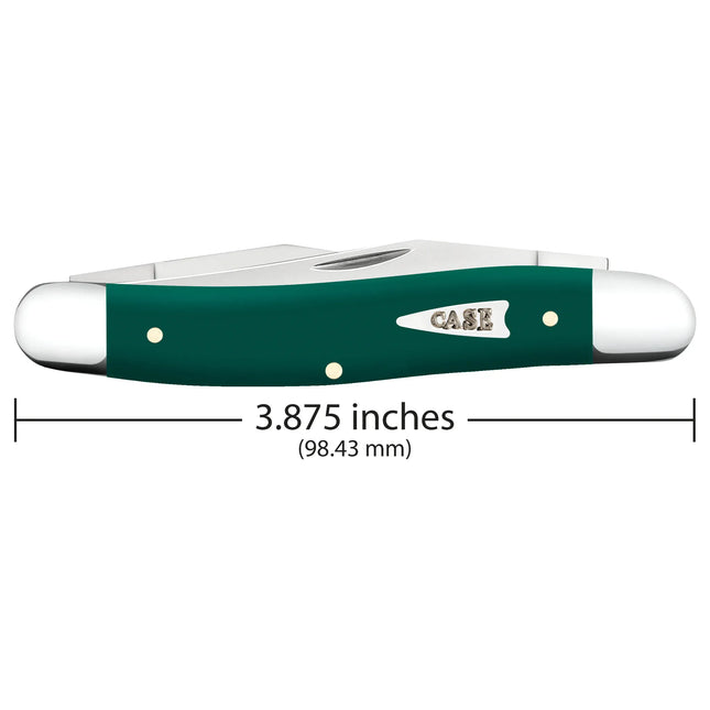 Case XX Spruce Green Smooth Synthetic Muskrat Folding Knife CA64533 - Dual Blade 2.88-Inch Clip Point Blades USA by Case®