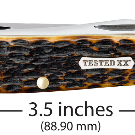 Case® | Rogers Jig Burnt Amber Bone CS Mini Trapper by caseknives