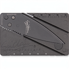 Razor Sharp AZ CardSharp black credit card folding knife with stainless steel blade and safety locking mechanism