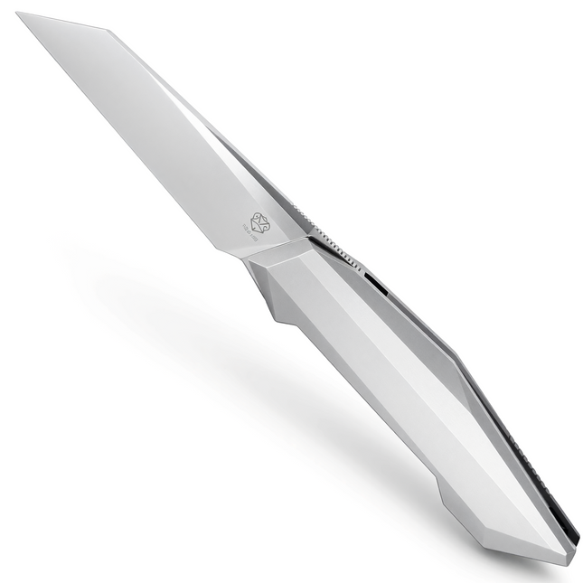 Poikilo Blades Prism Small Folding Pocket Knife – Bohler M398, Titanium Handle