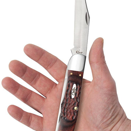 Case XX Jigged Dymalux® Rosewood Hunter with Leather Sheath CA189 by Case®