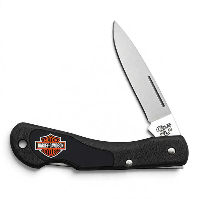 Case® Harley-Davidson® Mini Blackhorn Lockback Black Zytel