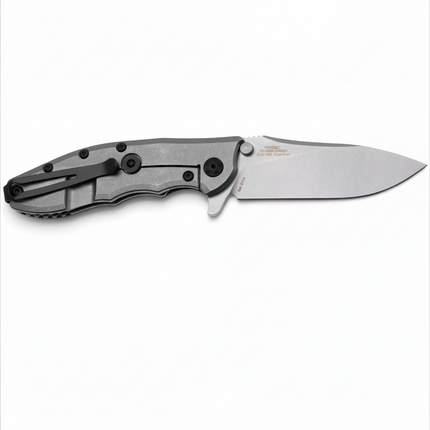 Razor Sharp AZ Zero Tolerance 0562MIC pocket knife with a stonewashed titanium handle and drop point blade