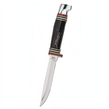 Case® Buffalo Horn Mini FINN Hunter Fixed Blade Knife with Leather Sheath