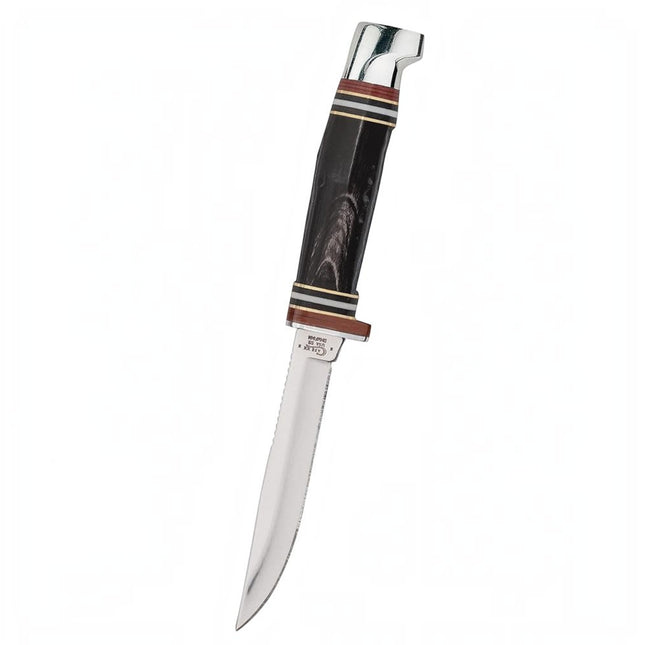 Case Buffalo Horn Mini FINN Hunter Fixed Blade Knife with Leather Sheath