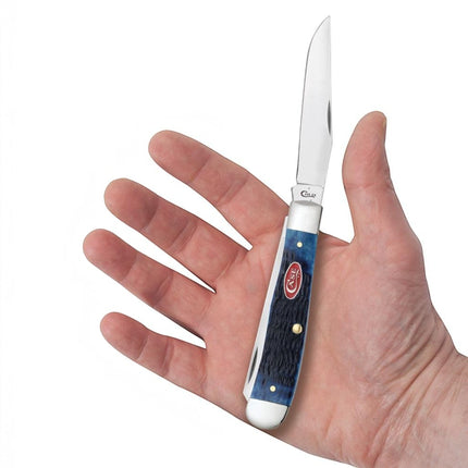 Case® Rogers Jig Navy Blue Bone Trapper Pocket Knife