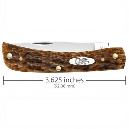 Case XX Burnt Amber Bone Rogers Jigged Bone Sod Buster Jr Folding Knife CA51394 by Case®