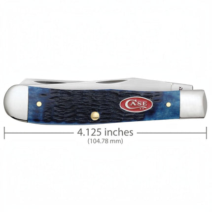 Case® | Rogers Jig Navy Blue Bone Trapper Knife
