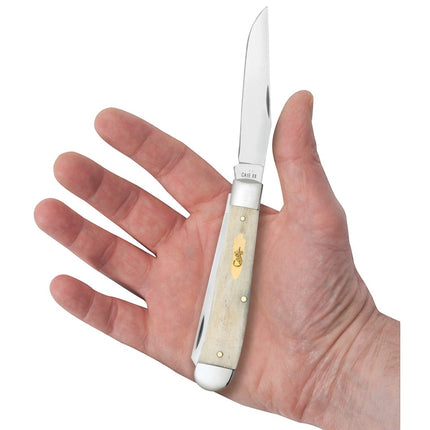 Case® Smooth Natural Bone Trapper Pocket Knife with Brass Bomb Shield