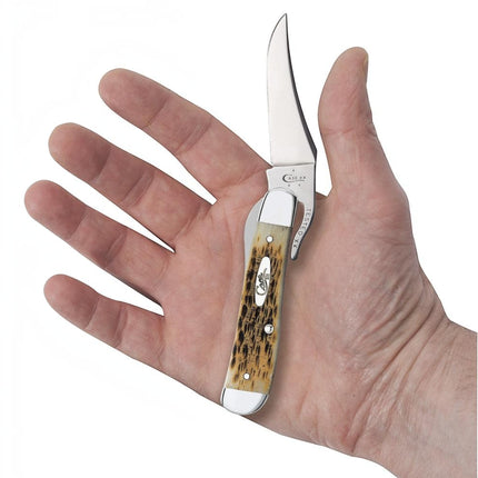 Case® | Peach Seed Jig Amber Bone RussLock® Knife by caseknives