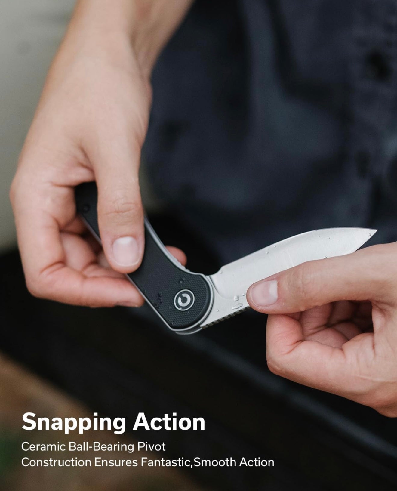 CIVIVI Elementum Liner Lock Knife Black G-10 (2.9" Satin D2) C907A