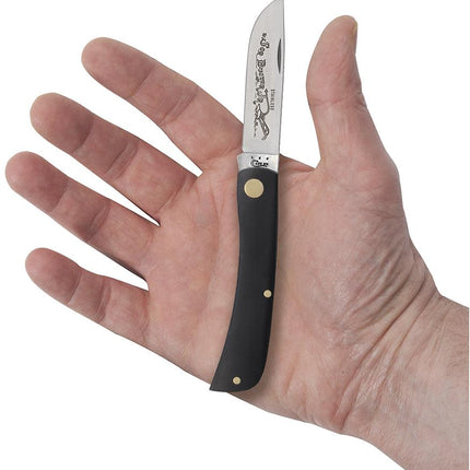Case Sodbuster Jr Folding Pocket Knife - Compact 3.625-Inch Closed Length With Black Synthetic Handle by Case®