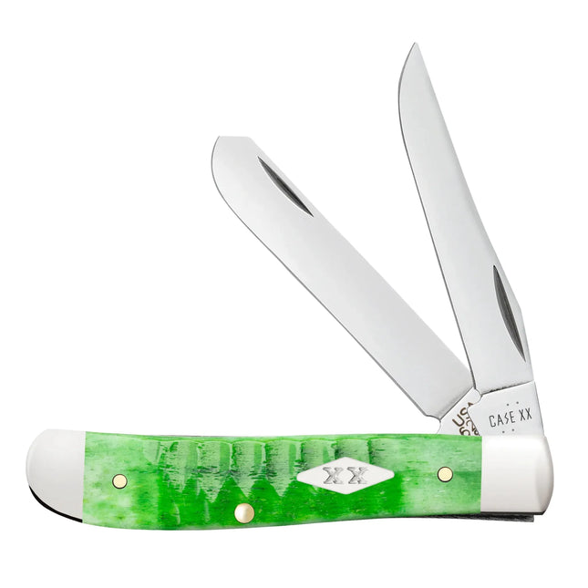 Case® | Gator Jigged Bright Green Bone Mini Trapper by caseknives