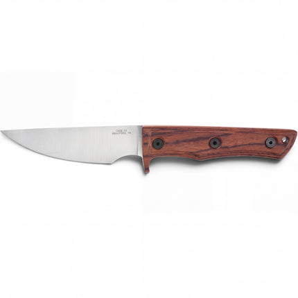 Razor Sharp AZ Case fixed blade hunter knife with a satin-finished drop point steel blade and hardwood handle