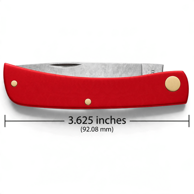 Case® American Workman Sod Buster® Jr Pocket Knife – Carbon Steel, Red Synthetic Handle – CA73932