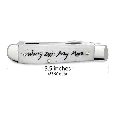Case® Philippians 4:6 Natural Bone Mini Trapper