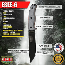 ESEE Knives 6P Fixed Blade Camping Knife w/Sleeve