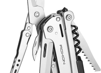 ROXON S801S STORM 19 in 1 multitool pliers EDC for Camping, Outdoor with Lockable Saw Blade with Nylon Case (S801S) by Roxon