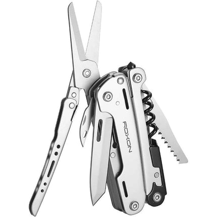 ROXON S801S STORM 19 in 1 multitool pliers EDC for Camping, Outdoor with Lockable Saw Blade with Nylon Case (S801S) by Roxon