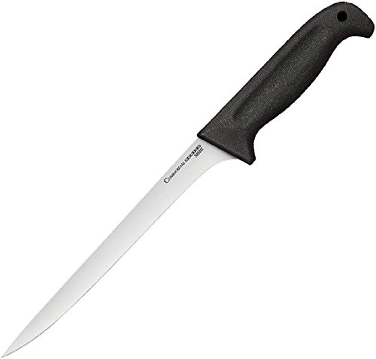 Cold Steel 8" Filet Knife | Durable German 4116 Stainless Steel Fixed Blade Knife with Ergonomic Kray-Ex Handle | Precision Filleting & Slicing for Professional Use | Commercial Series