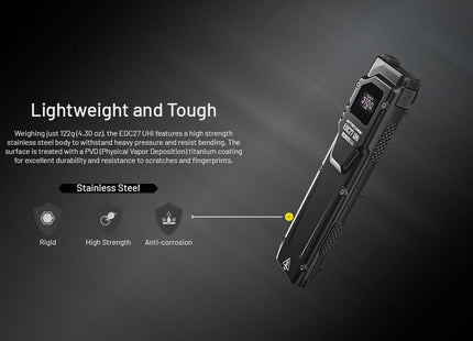 Nitecore EDC27 UHi 3100 lumens Flat EDC Flashlight by Nitecore
