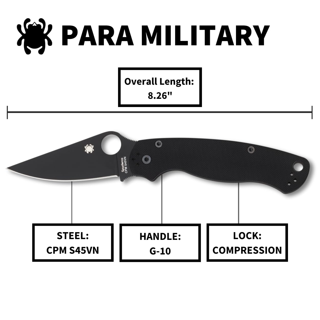 Spyderco Para Military 2 Knife | Durable & Versatile