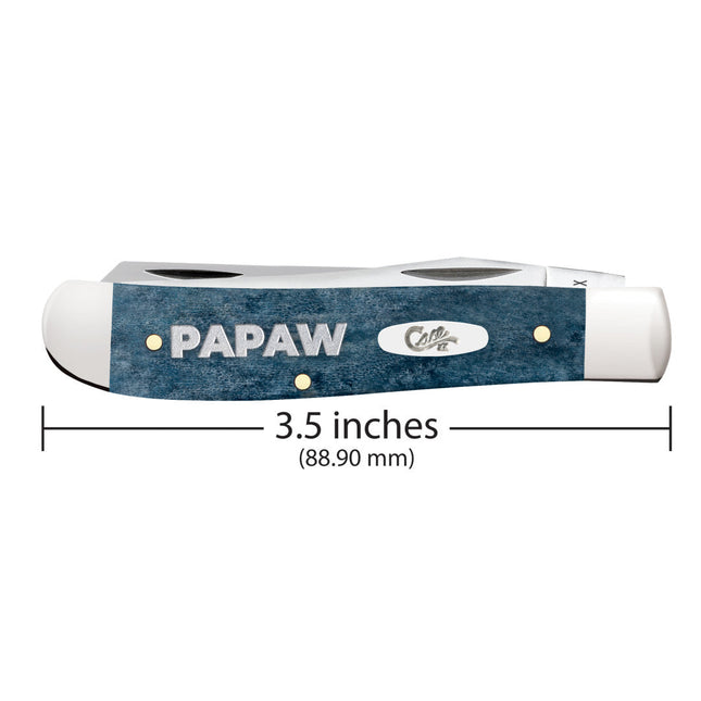 Case® | Embellished Smooth Mediterranean Blue Bone Mini Trapper in Gift Tin by Case®