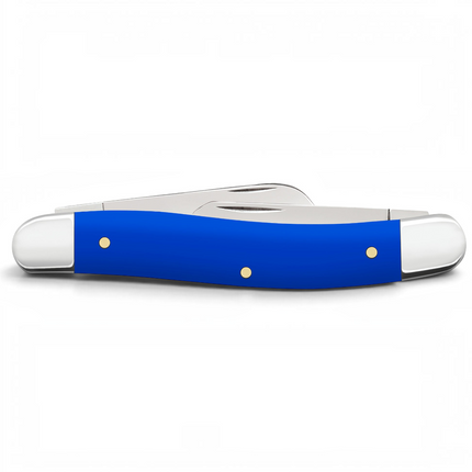 Razor Sharp AZ Case Royal Blue synthetic handle Stockman pocket knife with mirror-polished stainless steel blades