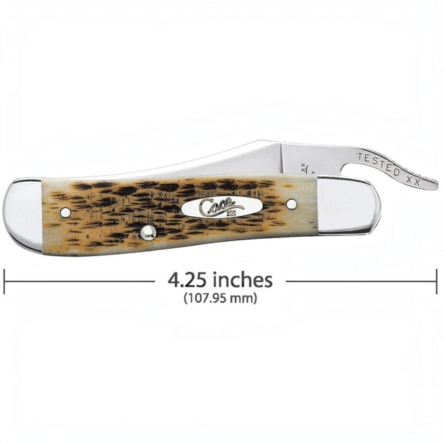 Case® | Peach Seed Jig Amber Bone RussLock® Knife by caseknives