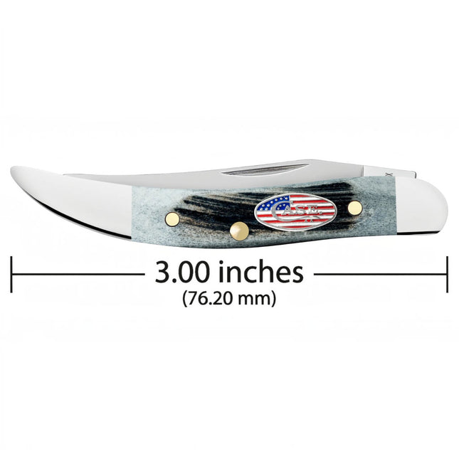 Sawcut Jigged Gray Bone Small Texas Toothpick by Case®