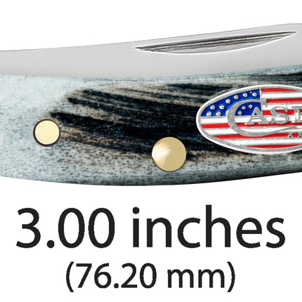 Sawcut Jigged Gray Bone Small Texas Toothpick by Case®