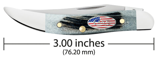Sawcut Jigged Gray Bone Small Texas Toothpick by Case®