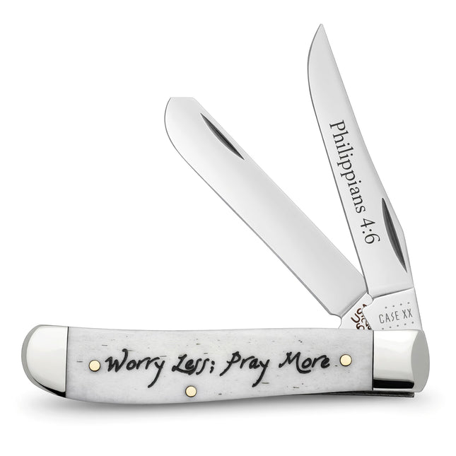Case® Philippians 4:6 Natural Bone Mini Trapper