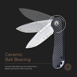 CIVIVI Elementum Damascus Pocket Knife
